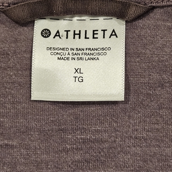 Athleta Air Out Cinch Tee XL Purple Top Open Back T-Shirt Workout Gym Athleisure - Picture 3 of 8